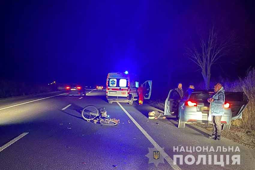 У ДТП на Волочищині травмувався велосипедист