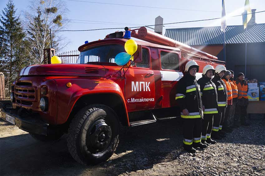 Захист від пожеж за європейським стандартом: Михайлюцька громада запускає свою пожежну команду
