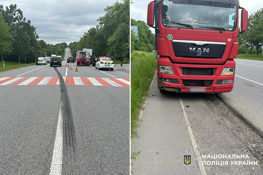  У Хмельницькому районі вантажівка «MAN» наїхала на 12-річного хлопчика