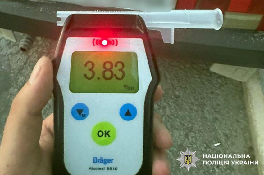 У Дунаївцях поліцейські зупинили водія, вміст алкоголю в крові якого перевищував норму у 19 разів