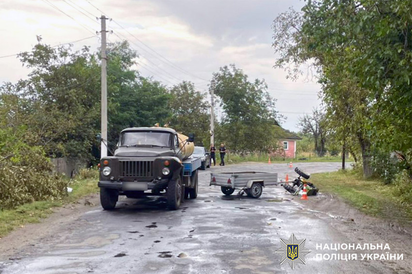На Віньковеччині в ДТП травмувався 71-річний водій мотоблока