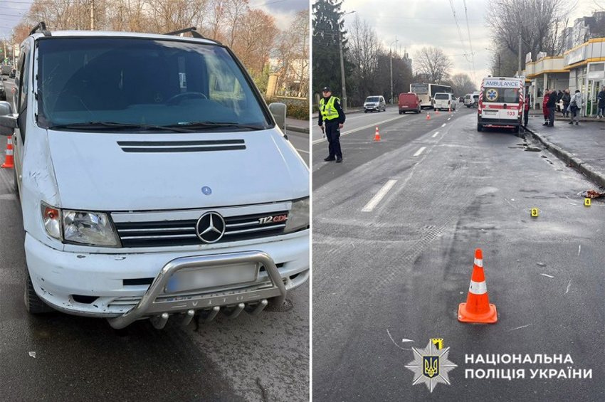 У Хмельницькому водій Mercedes збив пенсіонерку на переході: жінка померла в кареті швидкої