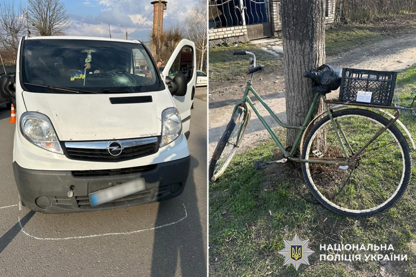 У Шепетівці водій мікроавтобуса збив 81-річного велосипедиста